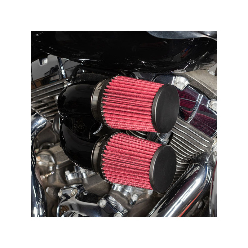 S&S, tuned induction air cleaner kit. Black 16-17 Softail 2017 FXDLS 08-16 Touring Trike. (e-throttle). Will not fit models with