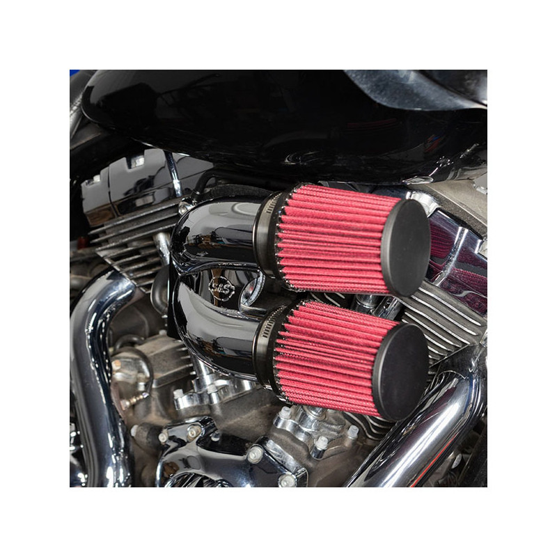 S&S, tuned induction air cleaner kit. Chrome 16-17 Softail 2017 FXDLS 08-16 Touring Trike. (e-throttle). Will not fit models wit