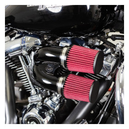 S&S, tuned induction air cleaner kit. Black 18-24 Softail 17-24 Touring (excl. 2024 FLTRXSTSE Road Glide with 121" HO engine 23-