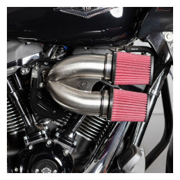 S&S, tuned induction air cleaner kit. Stainless 18-24 Softail 17-24 Touring (excl. 2024 FLTRXSTSE Road Glide with 121" HO engine