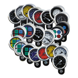 Prędkościomierz MMB 48mm Ultra mini chrom/czarny KHM 2:1 do napędu Yamaha: wszystkie V Star 1300/1100/650, wszystkie Road Star, 