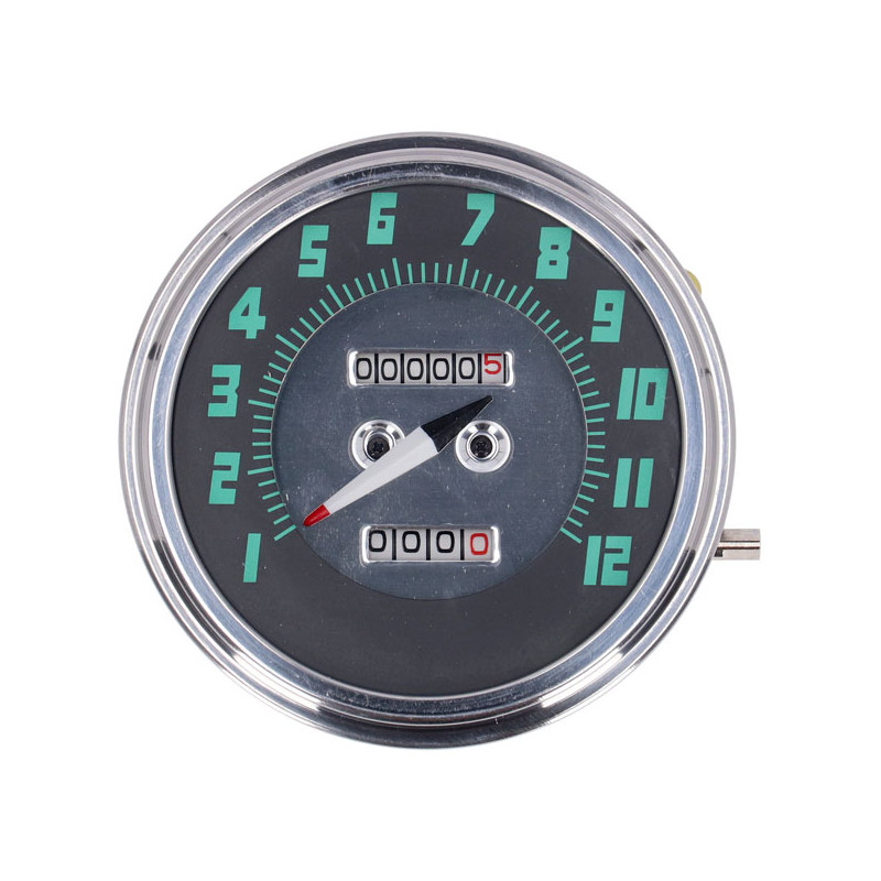 FL speedometer, 48-61 face, green. 1:1 MPH 