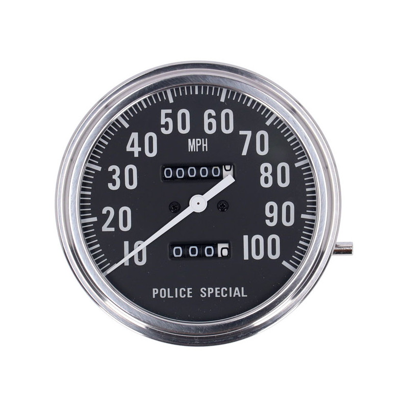 FL speedometer, Police face, black. 2:1 MPH 