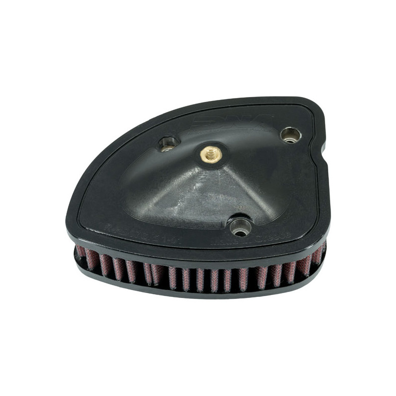 Element filtra powietrza o wysokim przepływie DNA. Touring/Trike 17-23 Touring 17-23 Trikes. Z obudową oem w kształcie klina.