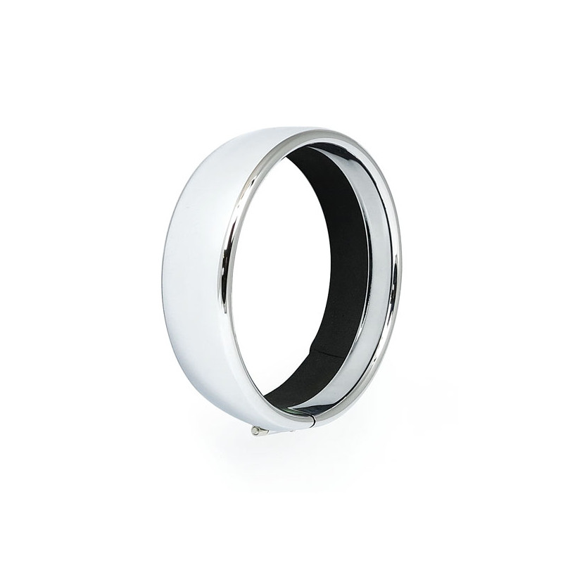 Recessed trim ring. 5-3/4" headlamp. Chrome 94-15 FXLR FXST/B 08-17 FLSTSB FXS 16-17 FXSE 94-99 FXSTC 94-17 Dyna (excl. FXDF and