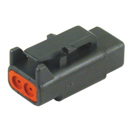 NAMZ, Deutsch DTM connector. Black, plug, 2-pins 