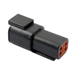 NAMZ, Deutsch DTM connector. Black, receptacle, 4-pins 