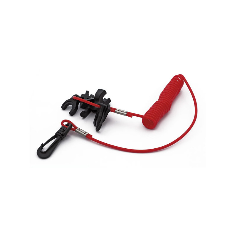 Clip-on lanyard cord, for emergency ignition kill switch Universal