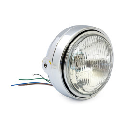 Faros H4 Roadster 5-3/4" Montaje Lateral Cromo