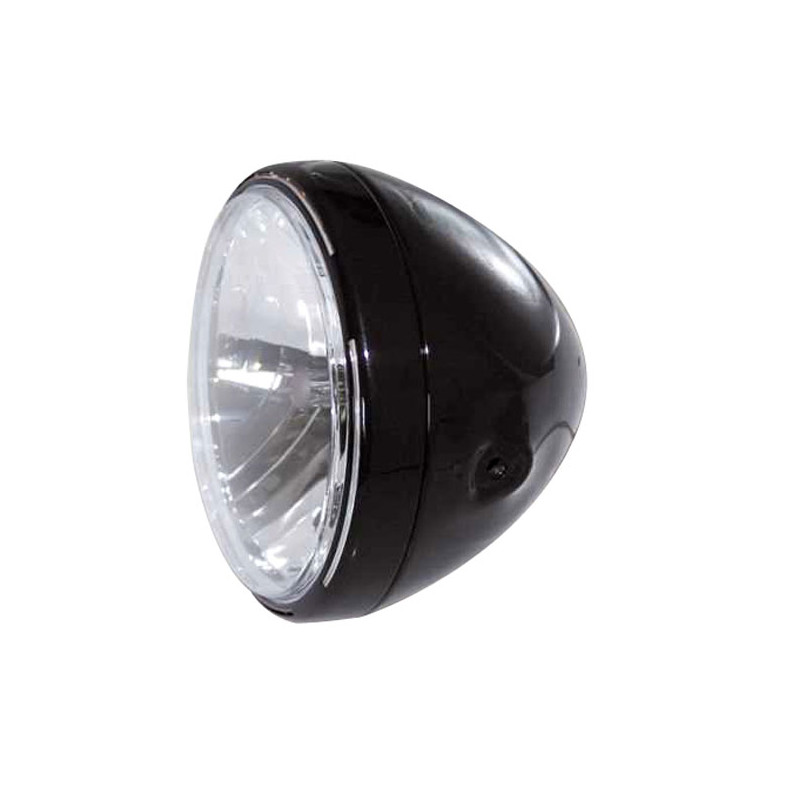 Reflektor Renault II 7" H4. Z pierścieniem halo. Czarny