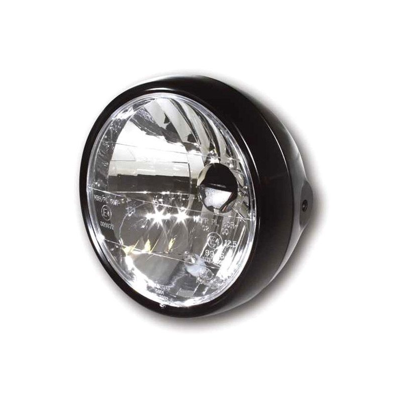 Randall, 6-1/2" H-4 headlamp. Side mount. Satin black 