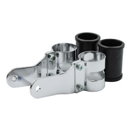 Uni-Basic headlamp bracket assembly. Chrome. 38-42mm 