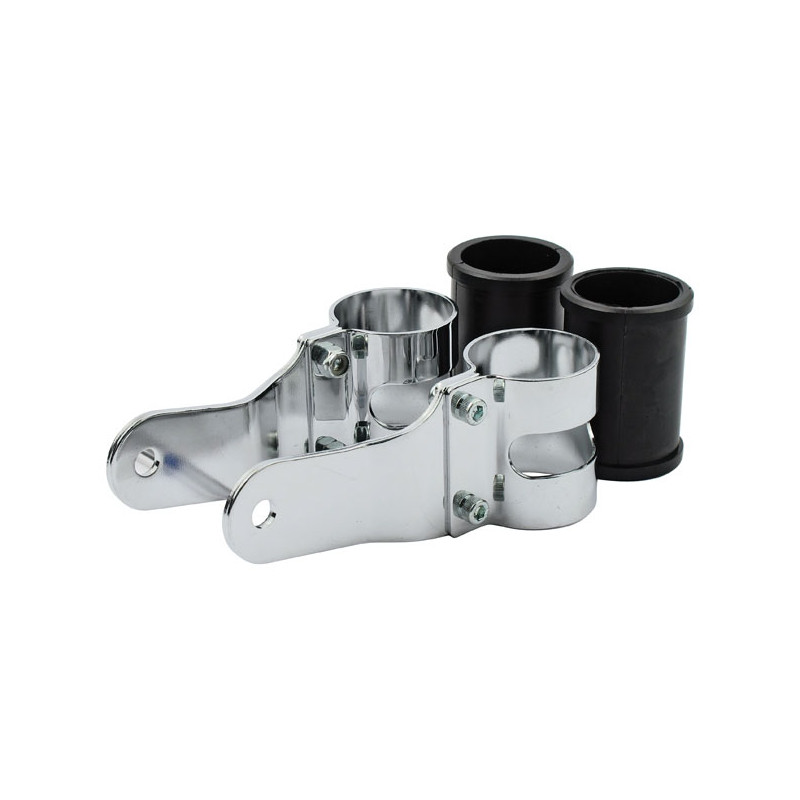Uni-Basic headlamp bracket assembly. Chrome. 38-42mm 