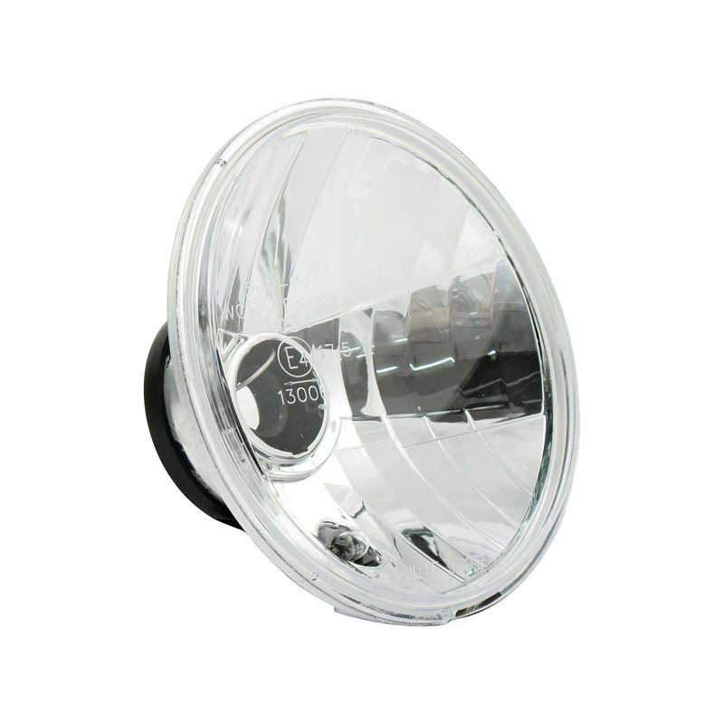 Headlamp unit H4. Clear lens. 7" 