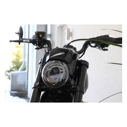 Cult-Werk, headlamp & mask kit NRS style. Gloss black 21-24 RH 1250S Sportster S