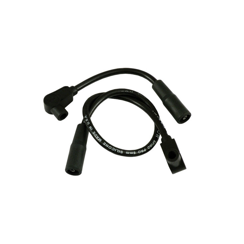 Taylor, 8mm Pro Wire spark plug wire set. Black 00-17 Softail (excl. 08-11 FXCW/C 11-13 FXS Blackline 13-16 FXSB Breakout) 99-17