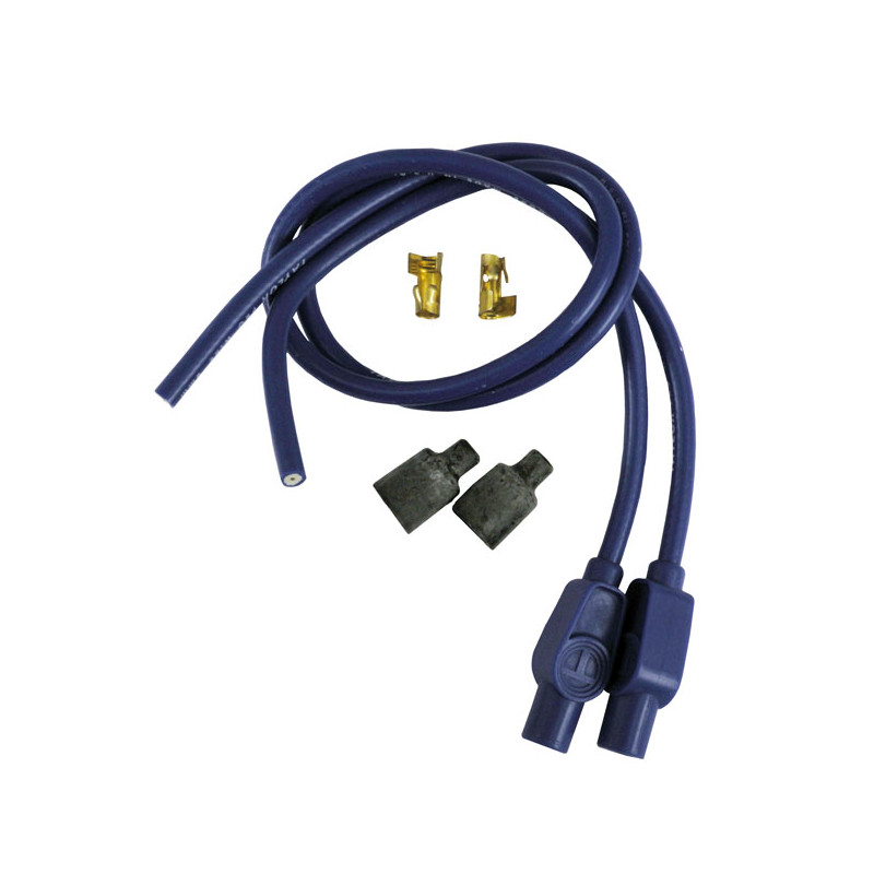 Zestaw przewodów zapłonowych Taylor, uniwersalny 8mm metaliczny. Niebieski, Uniwersalny tylko do zapłonu punktowego i cewek styl