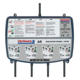 Tecmate OptiMATE, 3 x 4-bank 12V battery charger Universal