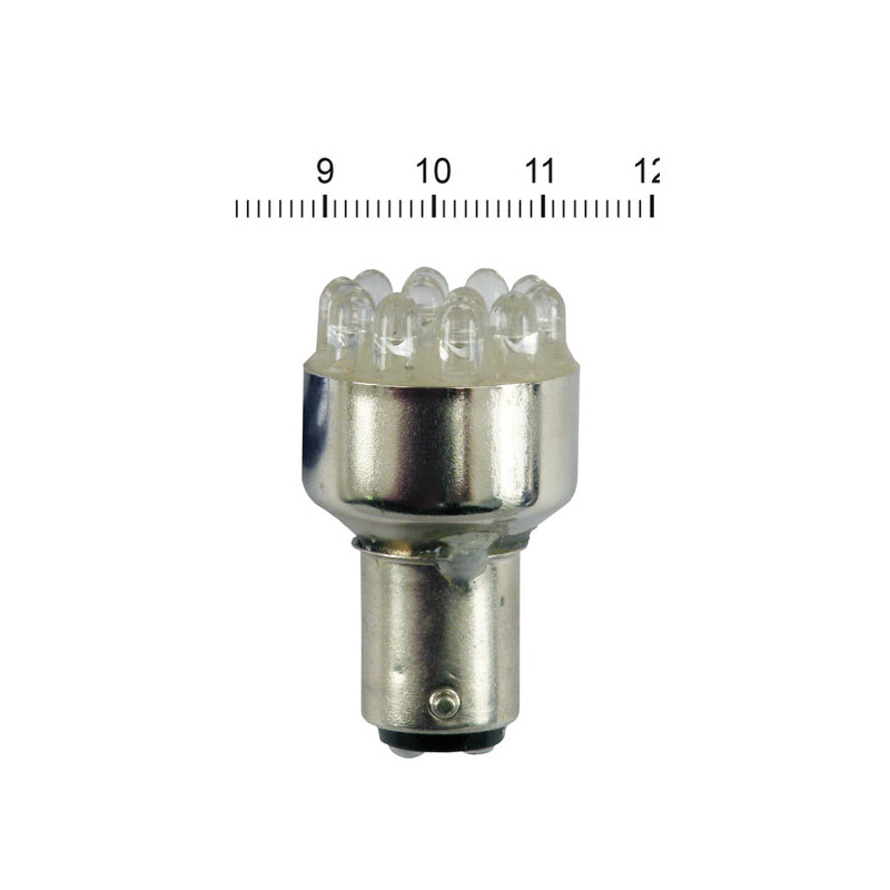 Taillight LED bulb, BAY15D socket. Red light emitting 