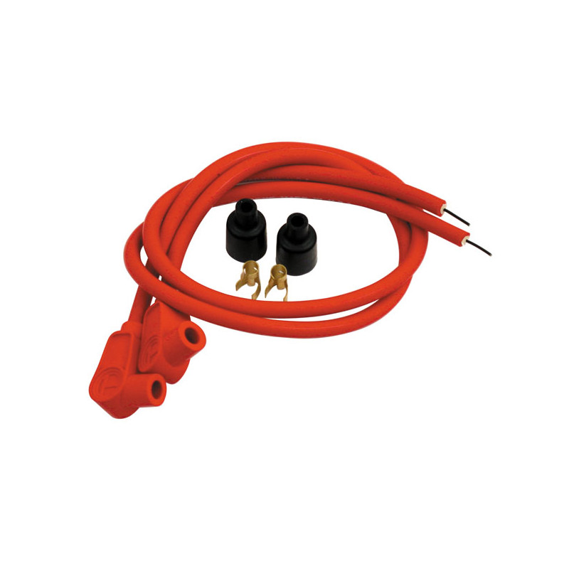 Zestaw przewodów zapłonowych uniwersalnych Taylor, 8mm Spiro-Pro. Czerwony Uniwersalny do użytku z cewkami stylu przed-Twin Cam