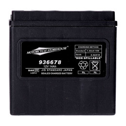 Bateria kwasowo-ołowiowa AGM MCS, seria Standard. 12V, 14Ah. 240CCA 02-06 wszystkie modele V-Rod 2007 VSCR V-Rod tylko 03-10 Bue