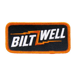Biltwell Bolt нашивка 3,5" черна/оранжева/бяла