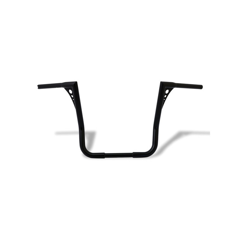 Kodlin, Kierownica Bagger 1-1/4". Wysokość 15", czarna 08-23 FLHT FLHX FLHTK/L Trikes (e-gaz z owiewką Batwing) z podnosami o śr