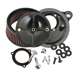 S&S, Stealth air cleaner kit. For 66mm S&S throttle body 03-17 Twin Cam with 66mm S&S throttle body (NU)