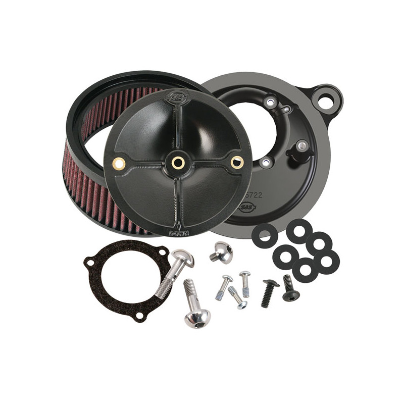 S&S, Stealth air cleaner kit. For 66mm S&S throttle body 03-17 Twin Cam with 66mm S&S throttle body (NU)