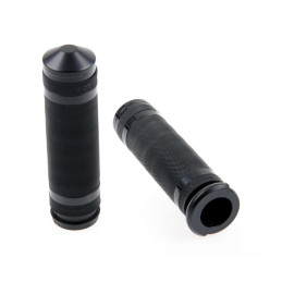 Cult-Werk, 1" / 25.4mm Czarne chwyty do kierownicy z rowkami 08-23 H-D z e-gazem (z wyjątkiem 2023 FLHXSE 18-21 FLTRXSE Pan Amer