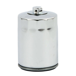 MCS, spin-on oil filter, with top nut for M8. Chrome 18-23 Softail 17-23 Touring 17-23 Trike