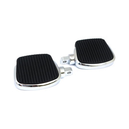 Mini floorboard kit. 4" long. Chrome Traditional H-D male mount