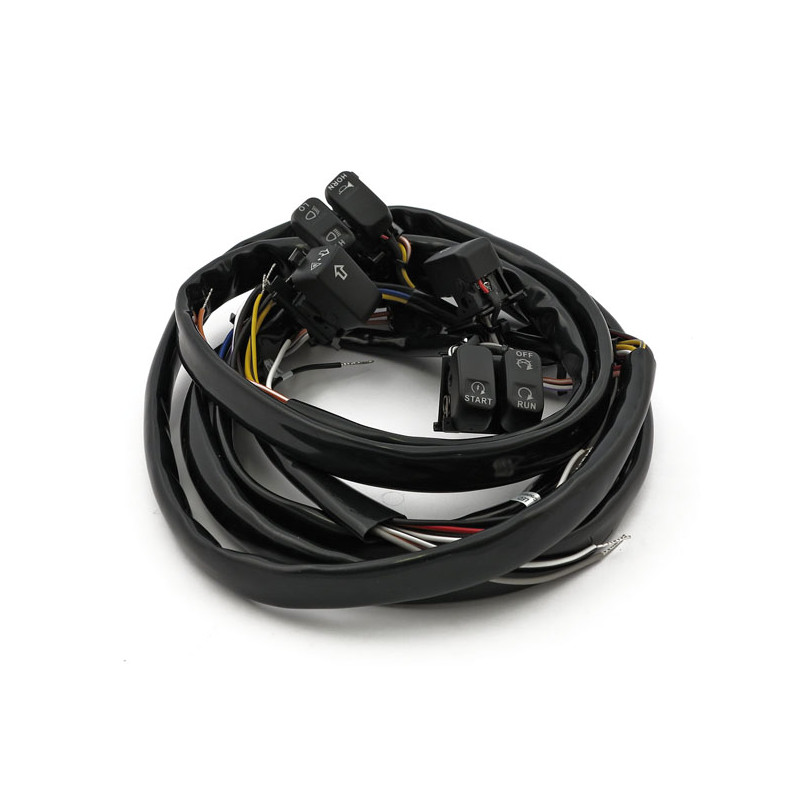 Handlebar switch & wiring kit. Standard. Black 07-10 Softail 07-11 Dyna 07-13 XL (NU)