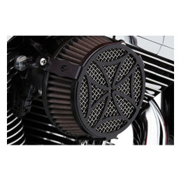 Cobra, zestaw filtrów powietrza typu Naked. Krzyżowy. Czarny 01-15 Softail 04-17 Dyna (wyłączając 2017 FXDLS) 02-07 FLT/Touring 