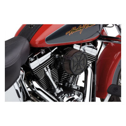 Cobra, Naked air cleaner kit. Cross. Black 16-17 Softail 2017 FXDLS 08-16 Touring Trike. (e-throttle) (NU)