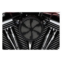 Cobra, naked air cleaner kit. Swept, black 16-17 Softail 2017 FXDLS 08-16 Touring Trike. (e-throttle) (NU)