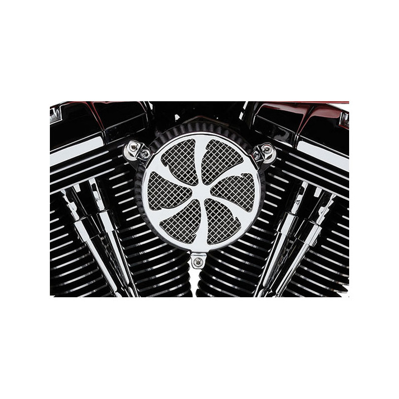 Zestaw filtrów powietrza do motocykla Cobra. Wygięty, chromowany 16-17 Softail 2017 FXDLS 08-16 Touring Trike. (elektroniczny pr