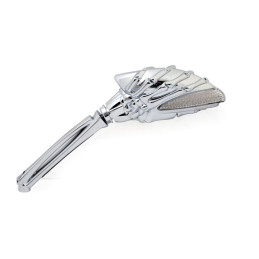 Skeleton mirror set with LED turn signals. Chrome 