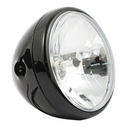 Reno 7" H4 headlamp. No halo ring. Black 