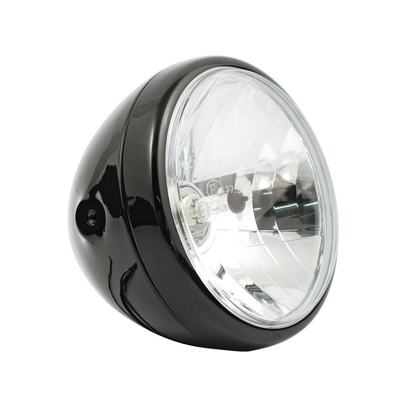 Reno 7" Lampa przednia H4. Brak pierścienia halo. Czarna