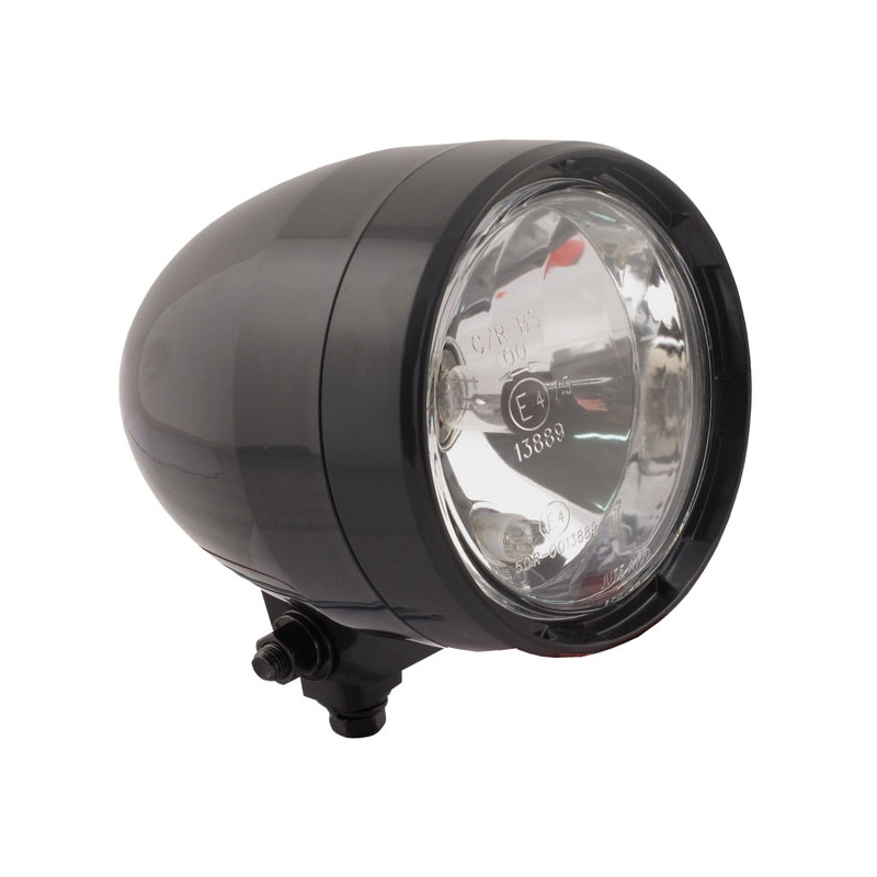 Nevada 4" stretched ABS headlamp. Black 