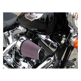 K&N, AirCharger performance air cleaner kit. Polished 01-15 Softail 04-17 Dyna (excl. 2017 FXDLS) 02-07 FLT/Touring (NU)
