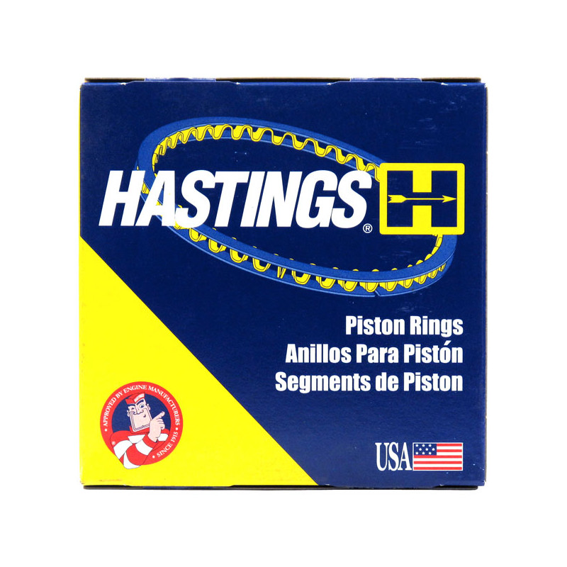 Hastings, 3-3/16" bore chr/moly piston ring set. +.040" XL 72-85