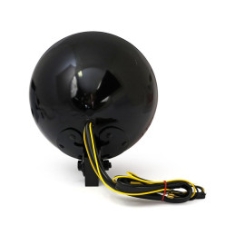 7" H4 headlamp for FL models. Clear lens. Black 86-17 FLST models with 7" headlamps (NU)