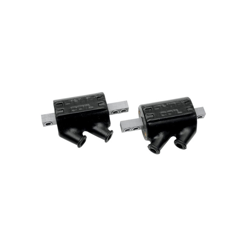 Dynatek, Dyna Dual Tower ignition coils. 12V, 5 ohm 65-99 B.T. 65-03 XL. For points/Dyna-S ignition (excl. Twin Cam & other sing