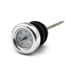 OIL TANK DIPSTICK WITH TEMP.GAUGE WHITE 84-99 SOFTAIL 82-03 XL(NU) AND CUSTOM TANKS