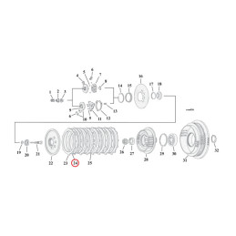 Barnett, clutch steel drive plate (ea) 90-97 B.T. 91-22 XL 08-12 XR1200 (NU)