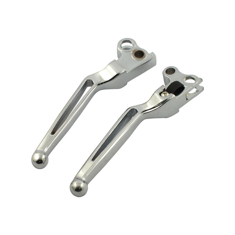 HANDLEBAR LEVER SET, SLOTTED 82-95 B.T. XL (NU)