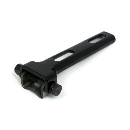 Universal solo seat hinge, square mount, weld-on. Black Universal
