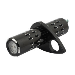 Billet oil cooler, with oil pressure gauge. Black Many stock & custom applications